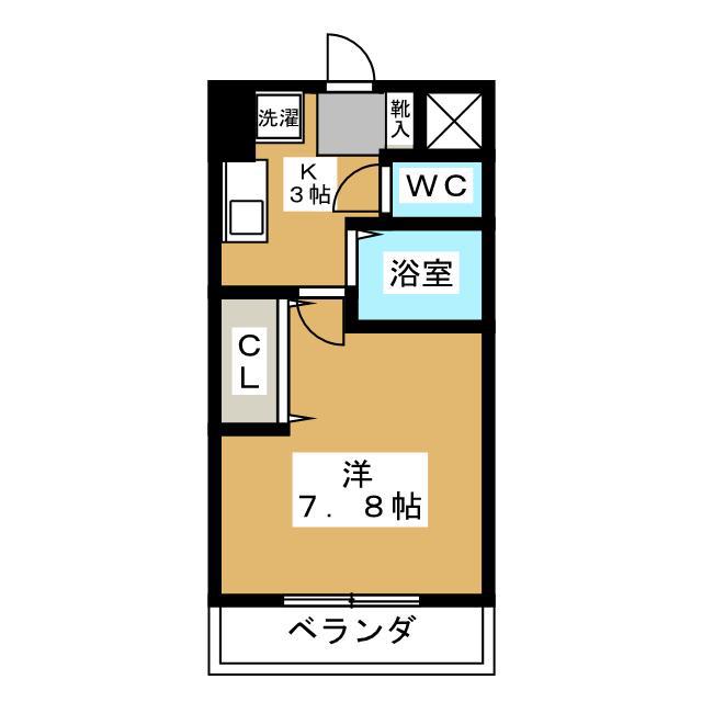メゾンエクセル(1K/2階)の間取り写真