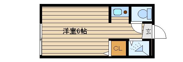 アネックス(1K/1階)の間取り写真
