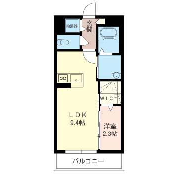 GARDEN TERRACE(1LDK/3階)の間取り写真