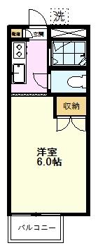 メゾン25(ワンルーム/2階)の間取り写真