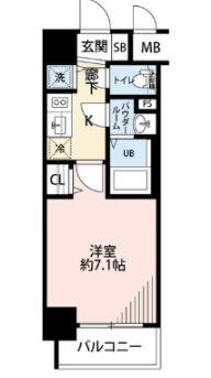 アドバンス西梅田グルーブ(1K/4階)の間取り写真