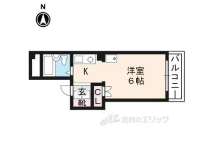 TACT21(ワンルーム/5階)の間取り写真