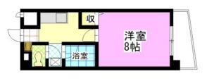 アミスター大供(1K/2階)の間取り写真