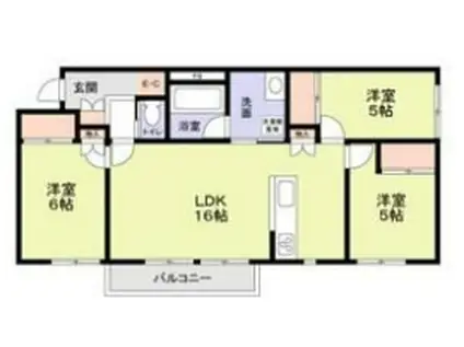 グランフォレスト千代田(3LDK/2階)の間取り写真