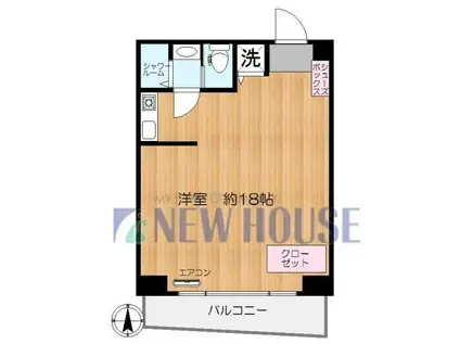 保坂レジデンス(ワンルーム/1階)の間取り写真