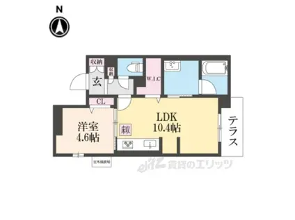 京福電鉄嵐山本線 山ノ内駅(京都) 徒歩3分 3階建 新築(1LDK/1階)の間取り写真