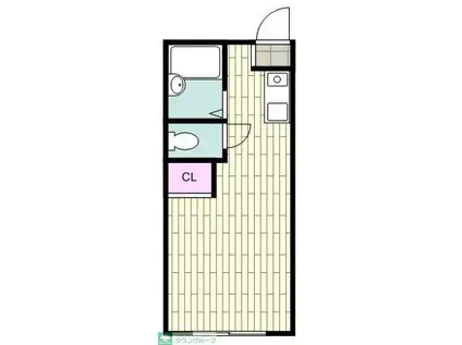 パレーシャル湘南館(ワンルーム/1階)の間取り写真