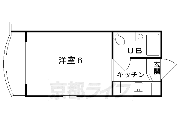 ハイツクローバー(1K/3階)の間取り写真