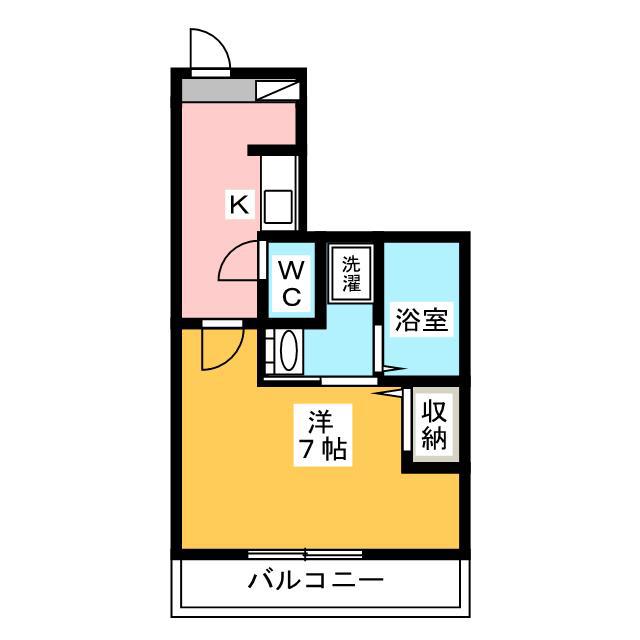 メゾンドQ大和田(1K/1階)の間取り写真