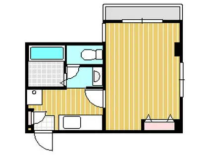 ハイブリッジ神道寺(1K/1階)の間取り写真