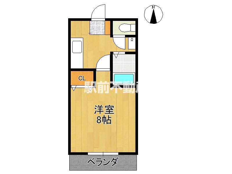 クワコーポ大正(1K/1階)の間取り写真