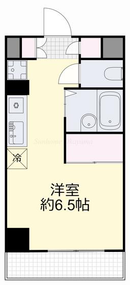 GV備岡(ワンルーム/6階)の間取り写真