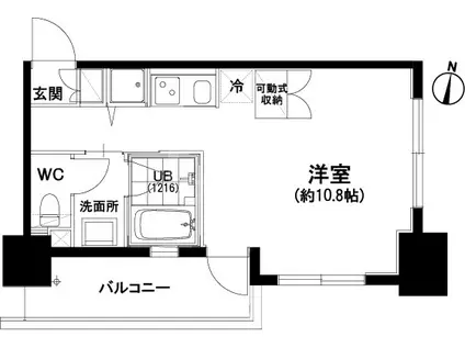 西新ROOMS(ワンルーム/11階)の間取り写真