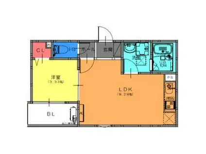 FSTYLE上田3号館(1LDK/2階)の間取り写真