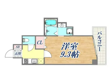 W-STYLE神戸(1K/7階)の間取り写真