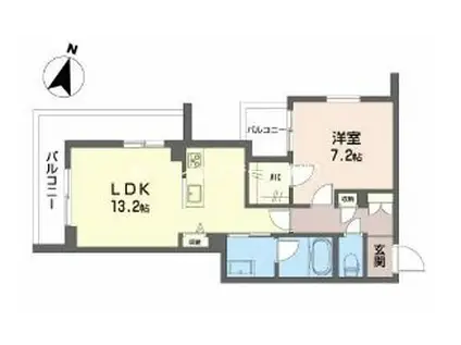 ヴィーロ キャピターレ(1LDK/1階)の間取り写真