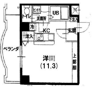 アップル第7マンション(ワンルーム/3階)の間取り写真
