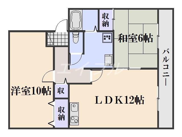 サンパティック(2LDK/1階)の間取り写真