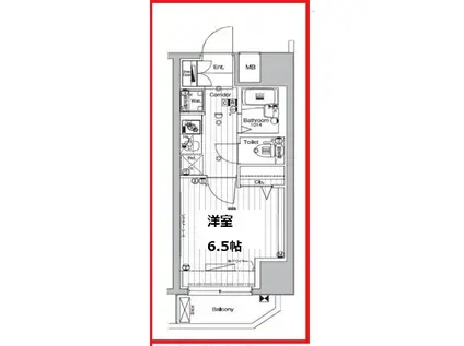 メイクスデザイン住吉IV(1K/2階)の間取り写真