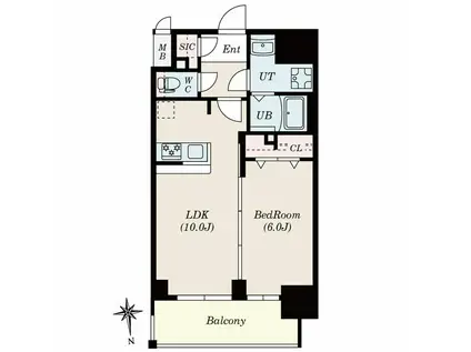 S-RESIDENCE古出来一丁目(1LDK/5階)の間取り写真