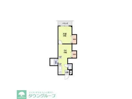 戸枝ハイツ(1DK/2階)の間取り写真