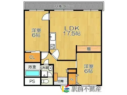 ビレッジ中尾(2LDK/1階)の間取り写真