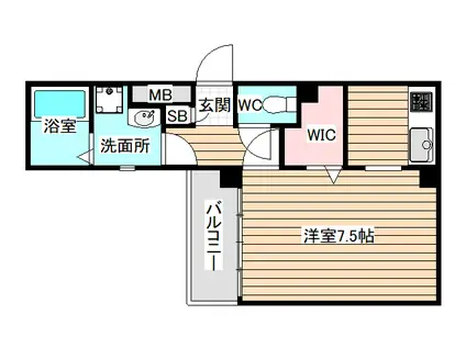 アヴァンツァーレ弁天(1K/4階)の間取り写真