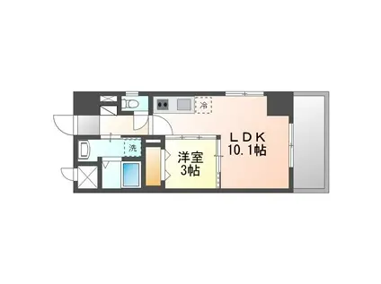 アンドーバーテラス識名(1LDK/1階)の間取り写真