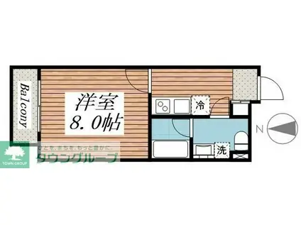 LUCENT COURT 代々木上原(1K/4階)の間取り写真