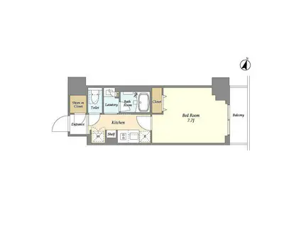 スタイリオ池上-新参道-(1K/2階)の間取り写真