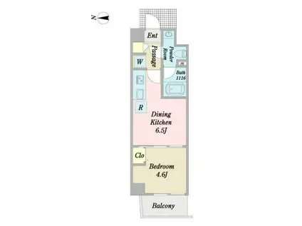 上板橋2丁目マンション(1DK/1階)の間取り写真