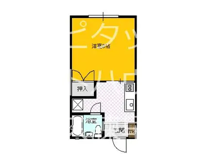 スカイハイツ(1K/1階)の間取り写真