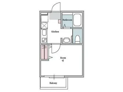 OP-TION GION(1K/2階)の間取り写真