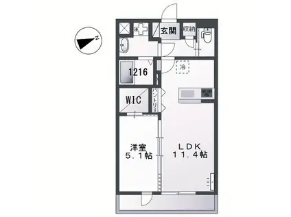 西区丸塚1丁目アパート(1LDK/2階)の間取り写真