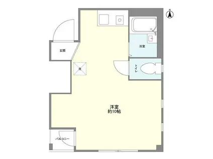 プチメゾン深沢(ワンルーム/2階)の間取り写真