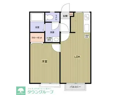 エステートピア東所沢2(1LDK/2階)の間取り写真