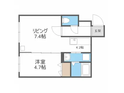 アトランティカ(1LDK/3階)の間取り写真