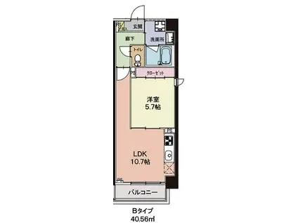 レジデンス・ラフィネ(1LDK/3階)の間取り写真