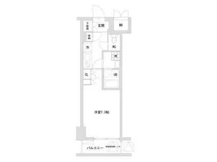 TLRレジデンス町田(1K/4階)の間取り写真