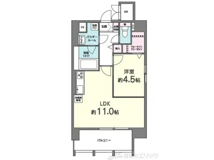 T.Y天六(1LDK/8階)の間取り写真