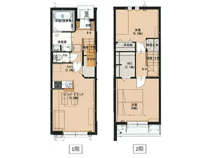 GRANDE VARIO(2LDK/1階)の間取り写真