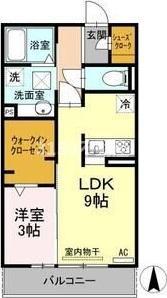 SALT VALLEY COURTII(1LDK/3階)の間取り写真