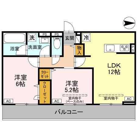 9COLORS(2LDK/3階)の間取り写真