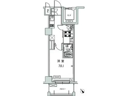 グローリア十条(1K/5階)の間取り写真