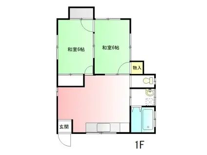雑賀アパート(2LDK/1階)の間取り写真