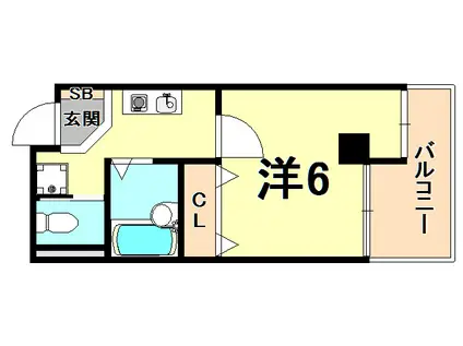 プランドールエムドゥ(1K/3階)の間取り写真