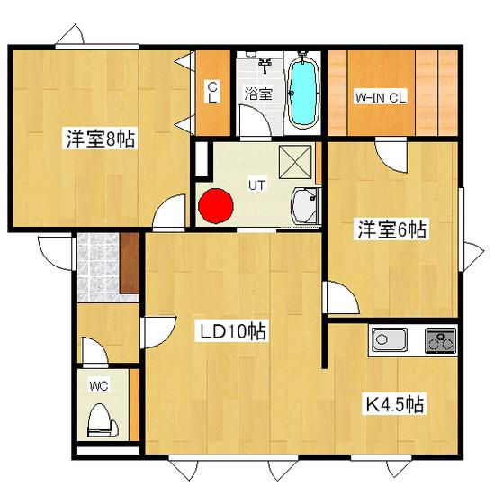 ハイツ恵(2LDK/2階)の間取り写真