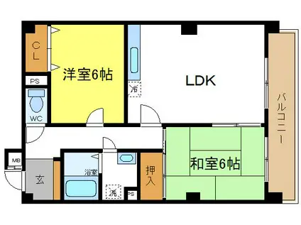 ファトゥルージェ(2LDK/4階)の間取り写真