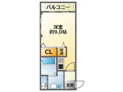 ロイヤル北口マンション(1K/2階)の間取り写真