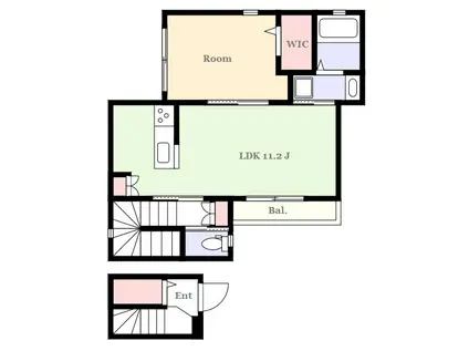 パールレジデンス奥沢(1LDK/2階)の間取り写真